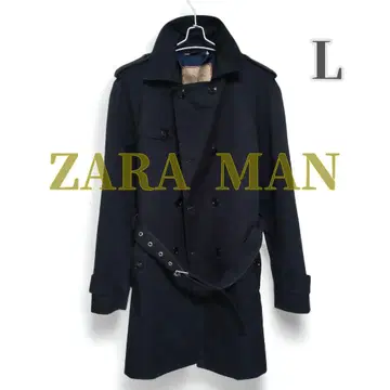 새상품급 ZARA 남성용 트렌치코트 L 사이즈 블랙