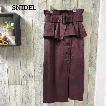 SNIDEL 스나이델 (S) 버건디 타이트 스커트 사이즈 0