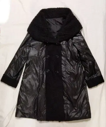 RORITTI 블랙 롱 코트 큰 옷깃