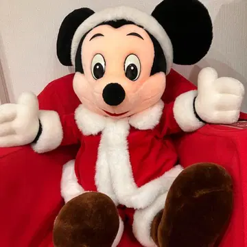 디즈니 미키마우스 산타클로스 봉제 인형 특대형 레트로