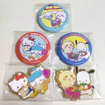 핀즈 캔뱃지 5종 세트 치이카와 x 산리오 치이카와 하치와레 시사