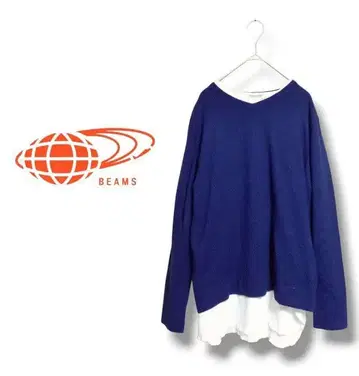 [ 세탁 가능 ] BEAMS x dip*2Layer V Neck Knit