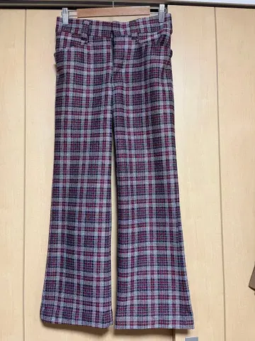 70s Anderson-Little 하운드투스 더블 니트 플레어 슬랙스