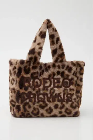 인조 모피 패치 로고 토트 rodeo