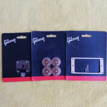 미사용 깁슨 일렉 기타용 부품 3종 세트 노브 플레이트 pu 링