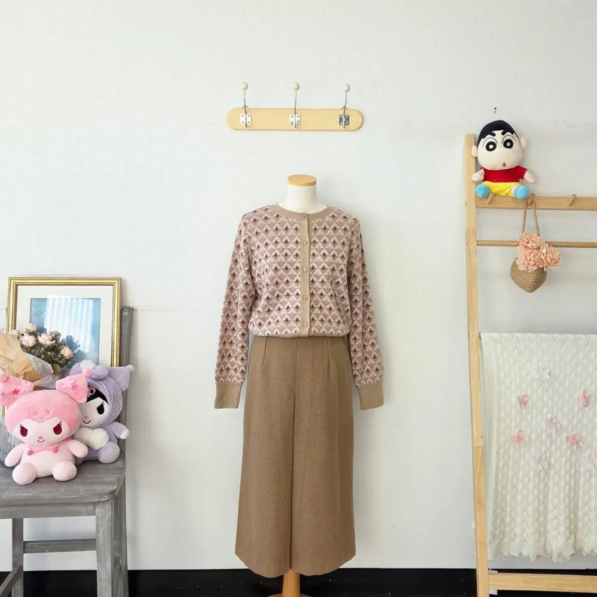 Vintage 10000wonshop vivre brown wool skirt