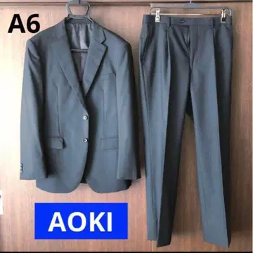 블랙 스트라이프 AOKI 남성용 수트 A6 lesmues 원턱