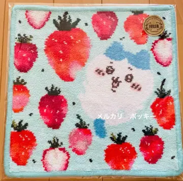 페이러 x 치이카와 (먼작귀) 하치와레 손수건 미사용품 스트로베리 도트