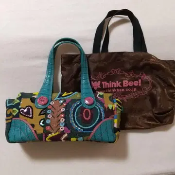 Think Bee! 컬러풀 자수 핸드백