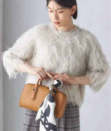 택 포함 새상품 SHIPS [ 손세탁 가능 ] 샤기 퍼 풀오버