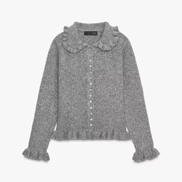 ZARA 프릴 장식 니트 가디건
