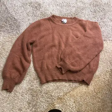 모헤어 핑크 스웨터