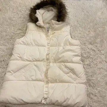 y2k 헤이세이 갸루 다운 베스트 퍼 포함 화이트 GAP