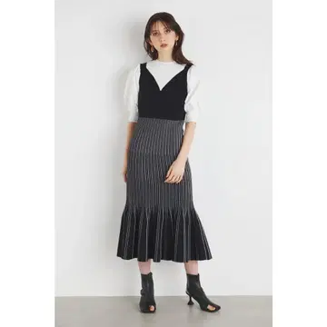 rienda 뷔스티에 라이크 스트라이프 니트 원피스