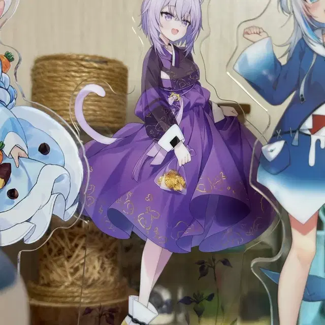 네코마타 오카유 콜라보카페 한복 일러 아크릴스탠드