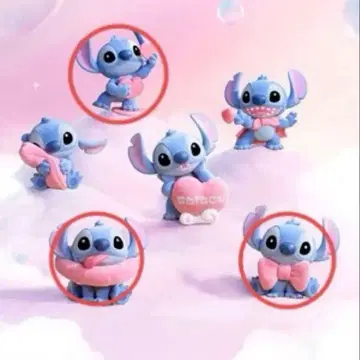 52TOYS 스티치 Sweet Pink 시리즈 3체 세트