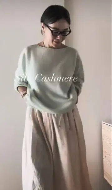 MAYUHADA INNER - 보트넥 풀오버 민트