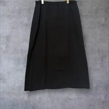 a2427 롱 스커트 허리밴딩 오피스 블랙 W88~105