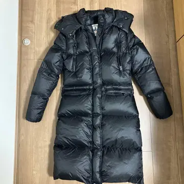 JOTT 후드 부착 롱 다운 자켓 블랙