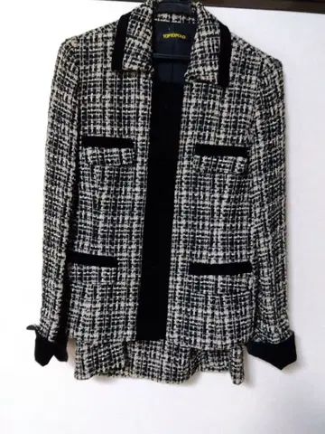 트위드 수트 블랙.베이지