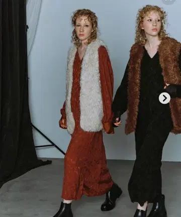 NOUNLESS FUR LIKE WARM KNIT VEST