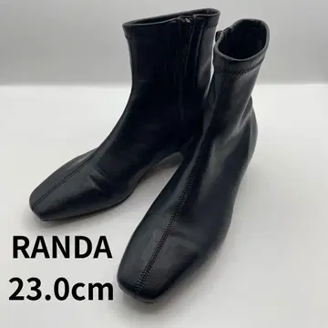 RANDA 란다 사이드 지퍼 숏부츠 블랙 23cm