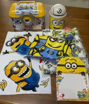 미니언 담요 수납 용기 세트