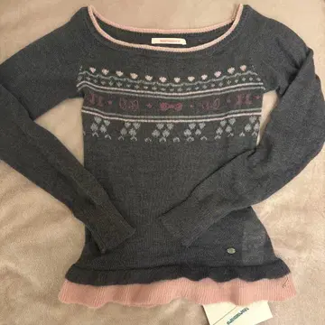 모로모로 페어아일 패턴 니트 택 포함