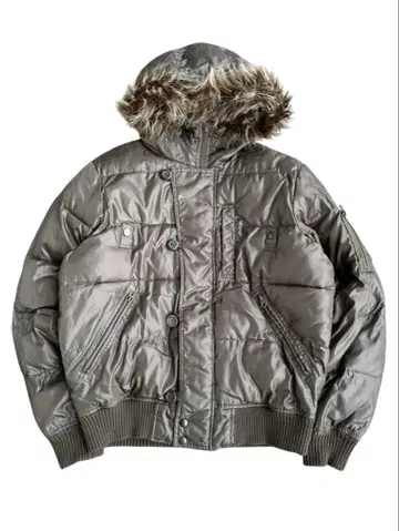 fur hooded padded flight jacket