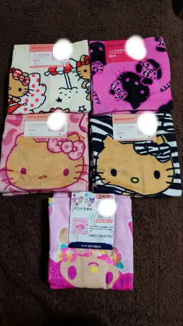헬로키티 일광화상 키티 마이멜로디 핸드 타월