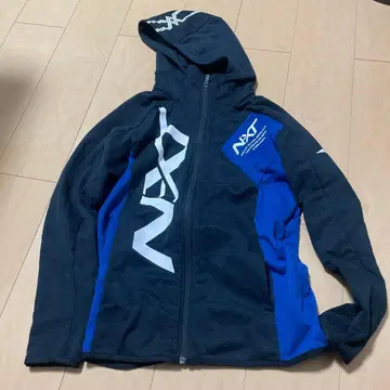 Mizuno 후드 부착 자켓 M 블랙/파랑