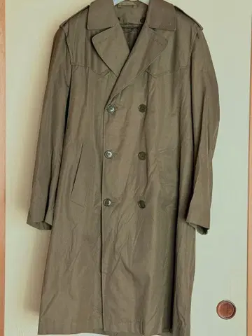 이탈리아군 트렌치코트 카키 라이너 포함 발수 80s