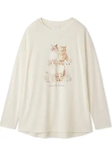 CAT 원포인트 롱T 화이트