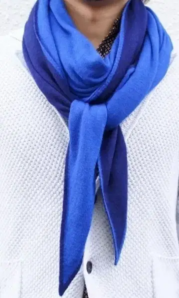 Blu Bre 블루브레 캐시미어 마름모 스톨 로얄 x 미드나잇