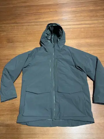 미사용 UNIQLO 유니클로 하이브리드 다운 후드티 XL 올리브색