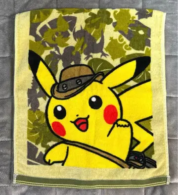 포켓몬 어드벤처 캠핑 페이스 타월 피카츄 쇼핑백 포함