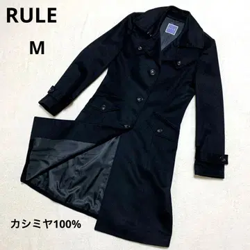 새상품급 [ RULE ] 캐시미어 100% 스텐카라 코트 롱 코트 블랙