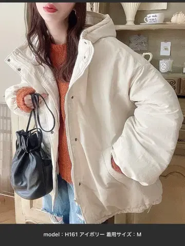 moment+ 바스락 나일론 안감 퀼트 몬스터 후드 자켓