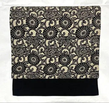 나고야 오비 이세가타조메 꽃+덩굴 패턴 미사용 새상품급 형염색