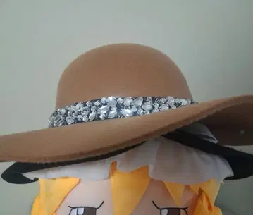 비쥬 장식 여배우 모자 2세트