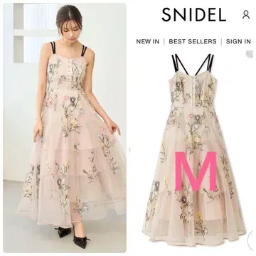 SNIDEL 스나이델 자수 튤 드레스