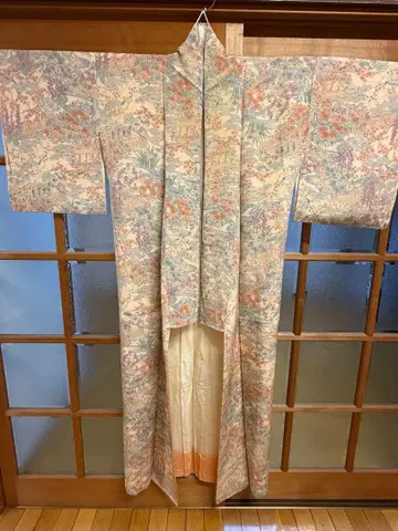 코몬 기모노 꽃무늬