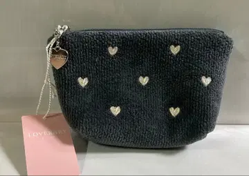보트형 파우치 S 러브리 하트 차콜 그레이 그레이 러브리 파우치