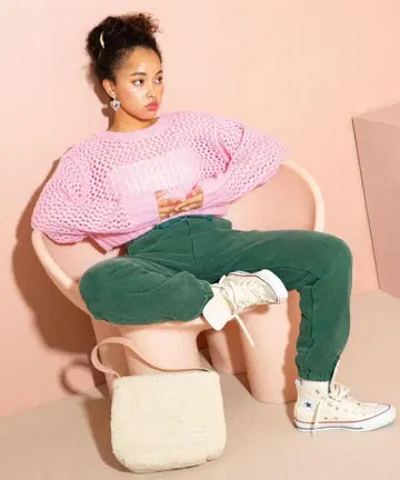 AyaKawasaki 메쉬 가디건 서니 레이블 콜라보