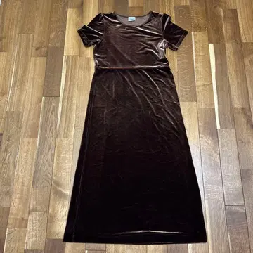 로라 애슐리 벨로아 롱 원피스 브라운