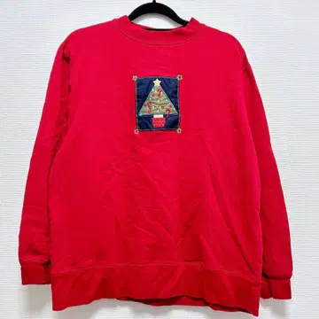 172 크리스마스 트리 빨간색 레드 귀여운 구제 의류 트레이닝복