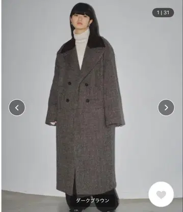 todayful 더블 컬러 트위드 코트 36