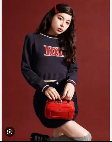 Darich 레트로 DD 로고 니트탑 NAVY 네이비