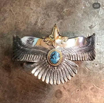 Horizon Blue 터콰이즈 이글 디자인 뱅글 L-XL