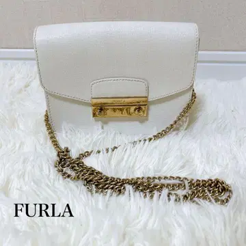 FURLA 메트로폴리스 숄더백 화이트 체인